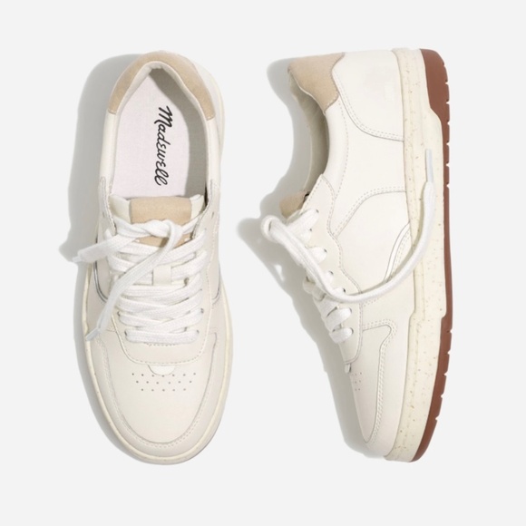 Madewell Shoes - Court Sneakers in White Leather